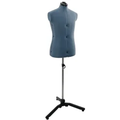 Kunst & Entertainment*vidaXL Verstelbare Kleedvorm Man Blauw 37.5-45.5 inch Stof Blauwgrijs