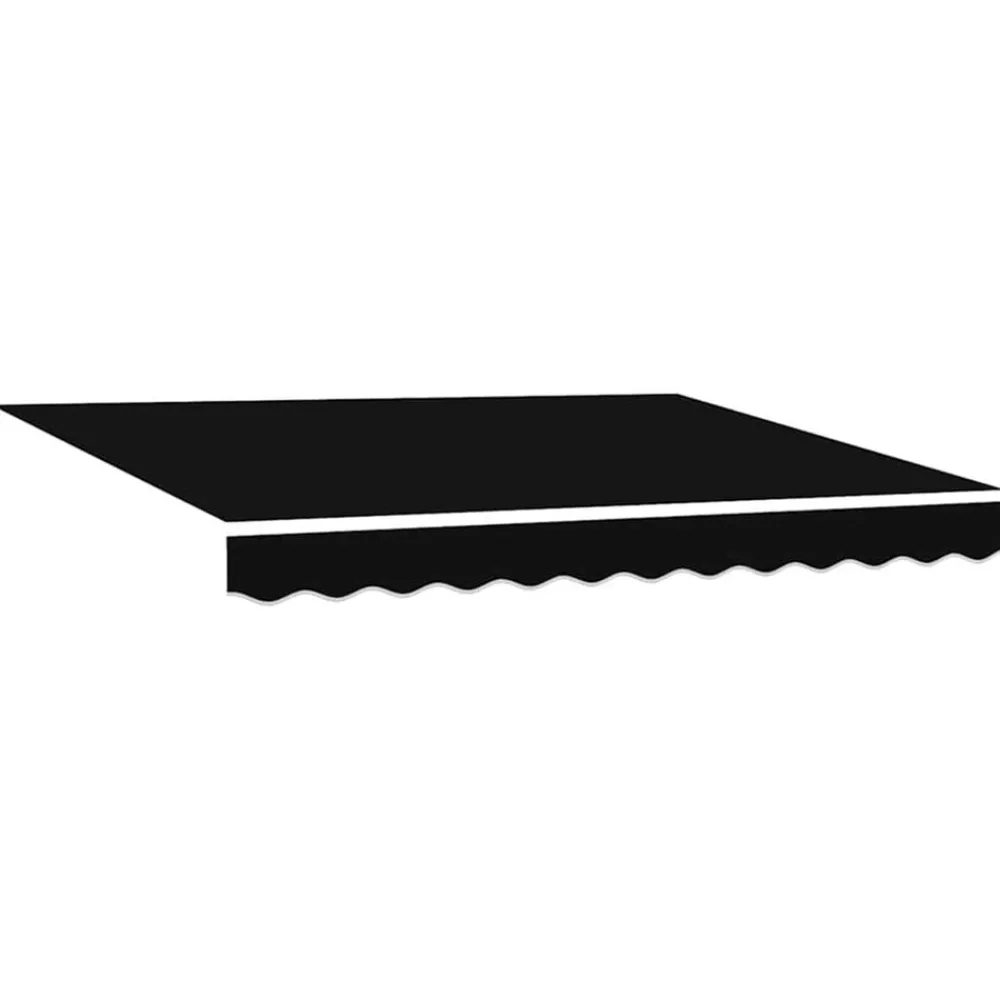 Tuin & Gazon*vidaXL Vervangingsdoek voor zonnescherm 3 x 2,5 m Polyester Zwart