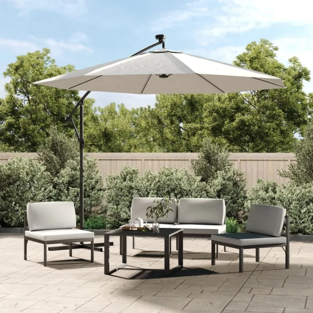 Tuin & Gazon*vidaXL Vervangingsdoek voor zweefparasol 300 cm wit Zand