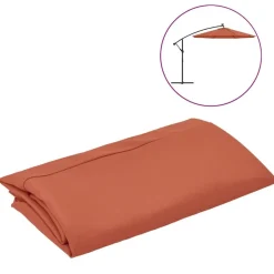 Vervangingsdoek voor zweefparasol 300 cm kleurig>vidaXL New