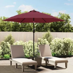 Tuin & Gazon*vidaXL Vervangingsdoek voor parasol 300 cm Bordeauxrood