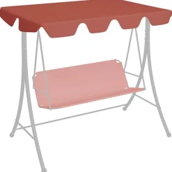 Tuin & Gazon*vidaXL Vervangingsluifel schommelbank 188/168x145/110 cm Terracotta