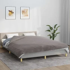 Verzwaringsdeken met hoes 200x200 cm 9 kg stof grijs>vidaXL Sale