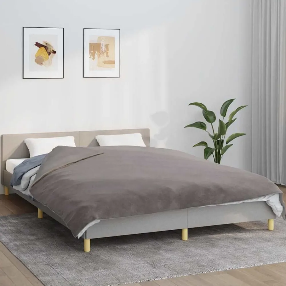Verzwaringsdeken met hoes 200x200 cm 9 kg stof grijs>vidaXL Sale