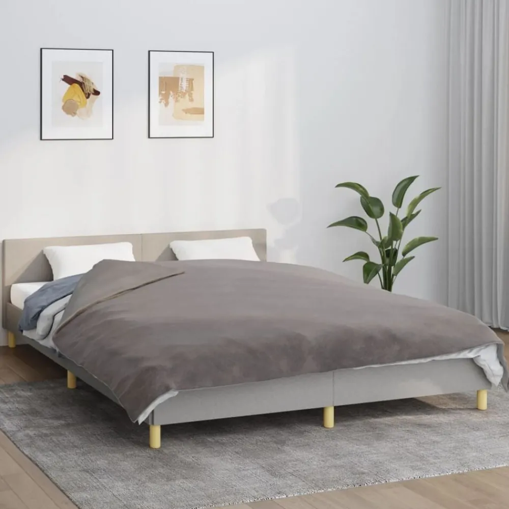 Linnengoed*vidaXL Verzwaringsdeken met hoes 200x200 cm 13 kg stof grijs