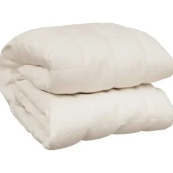 Linnengoed*vidaXL Verzwaringsdeken 120x180 cm 9 kg stof lichtcrèmekleurig Crème