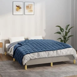 Linnengoed*vidaXL Verzwaringsdeken 138x200 cm 10 kg stof Blauw