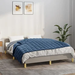 Linnengoed*vidaXL Verzwaringsdeken 150x200 cm 11 kg stof Blauw