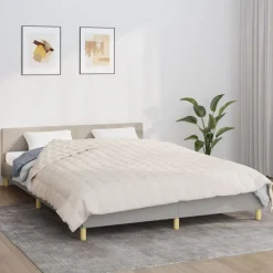 Verzwaringsdeken 200x200 cm 13 kg stof lichtcrèmekleurig>vidaXL Best
