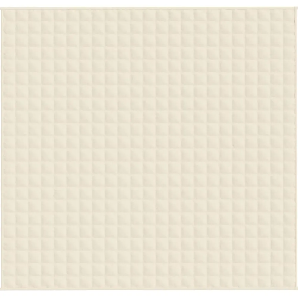 Linnengoed*vidaXL Verzwaringsdeken 220x235 cm 15 kg stof lichtcrèmekleurig Crème