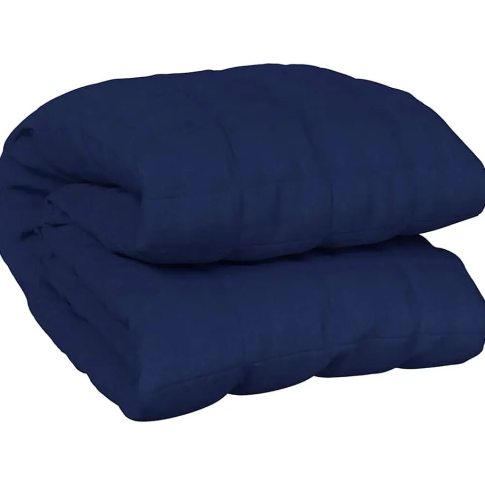 Linnengoed*vidaXL Verzwaringsdeken 120x180 cm 9 kg stof Blauw
