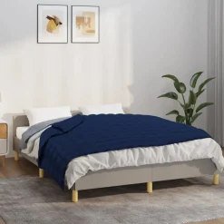 Linnengoed*vidaXL Verzwaringsdeken 120x180 cm 9 kg stof Blauw