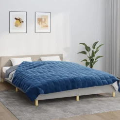 Linnengoed*vidaXL Verzwaringsdeken 220x235 cm 15 kg stof Blauw