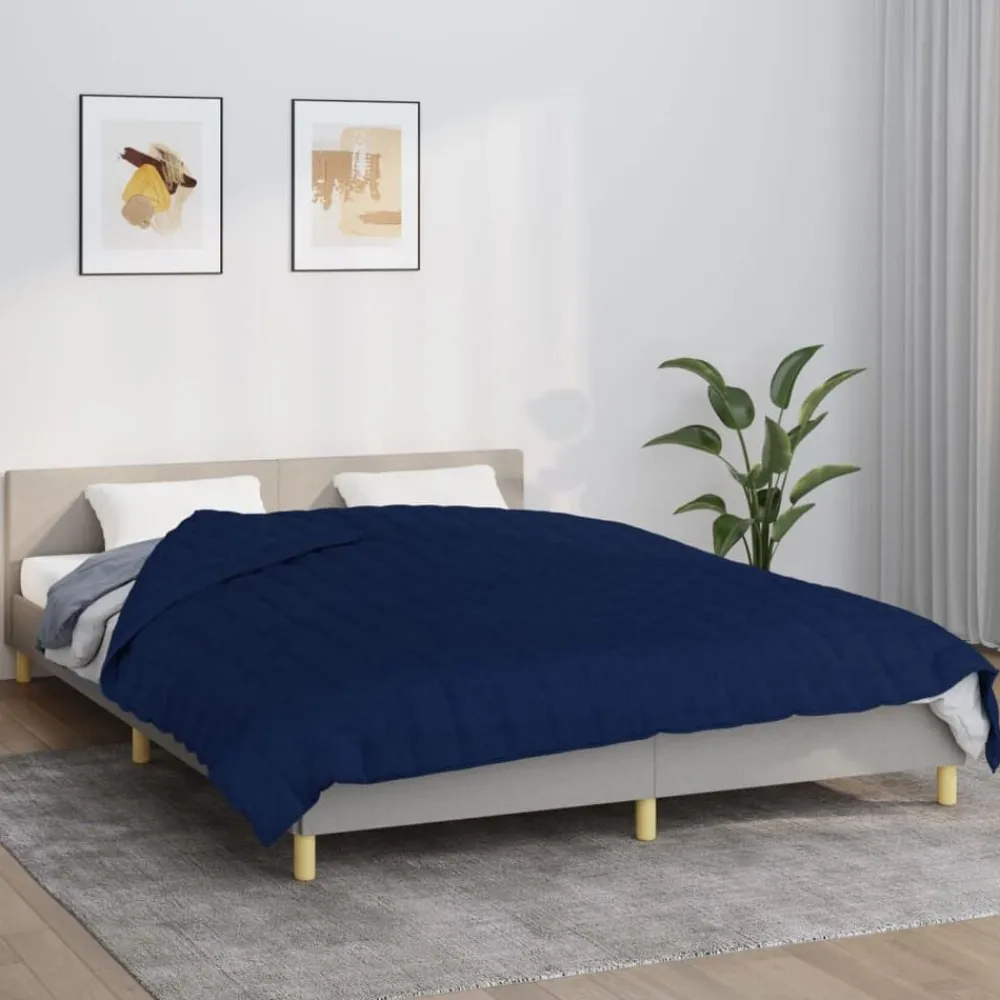 Linnengoed*vidaXL Verzwaringsdeken 200x200 cm 13 kg stof Blauw