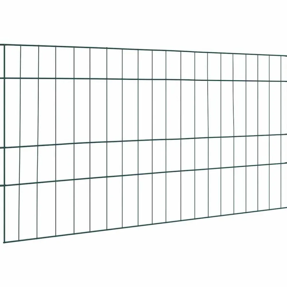 Tuinafscheidingen*vidaXL Vijverhekken Set 5 pcs Groen 100 x 50 cm Staal