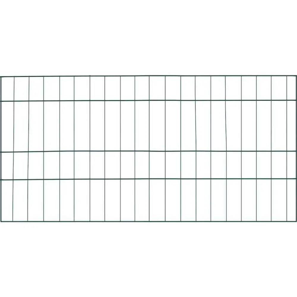 Tuinafscheidingen*vidaXL Vijverhekken Set 5 pcs Groen 100 x 50 cm Staal