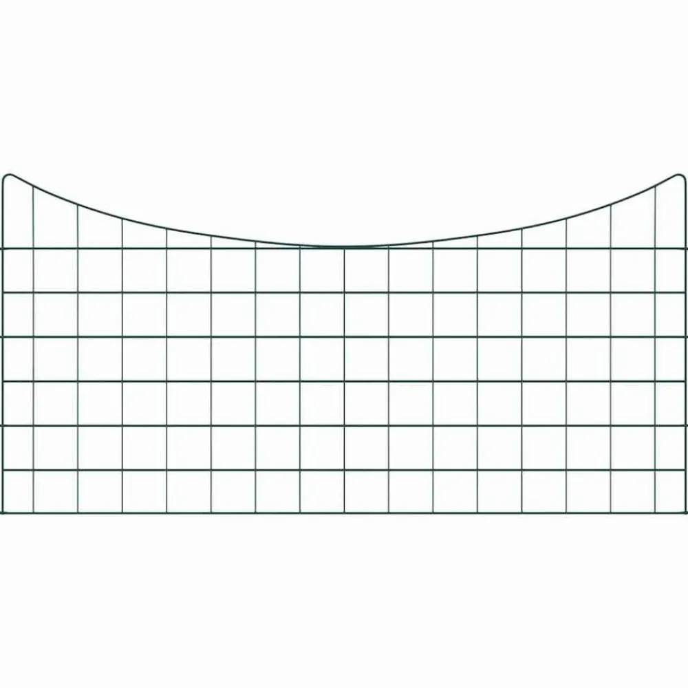 Tuinafscheidingen*vidaXL Vijverhekken Set 5 pcs Groen 100 x 50 cm Staal
