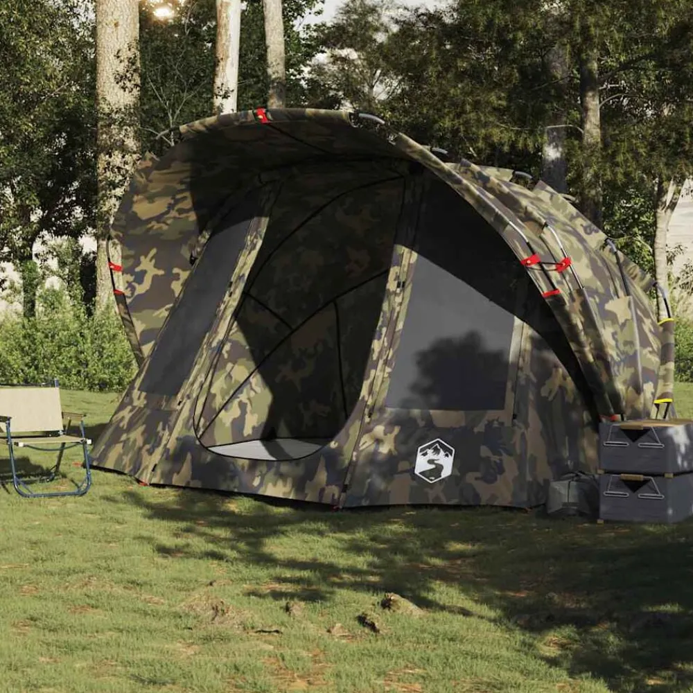 Buitensport*vidaXL Vistent 5-persoons waterdicht Camouflage