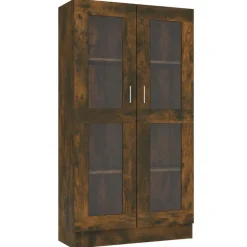 Vitrinekast 82,5x30,5x150 cm bewerkt hout kleurig>vidaXL Best