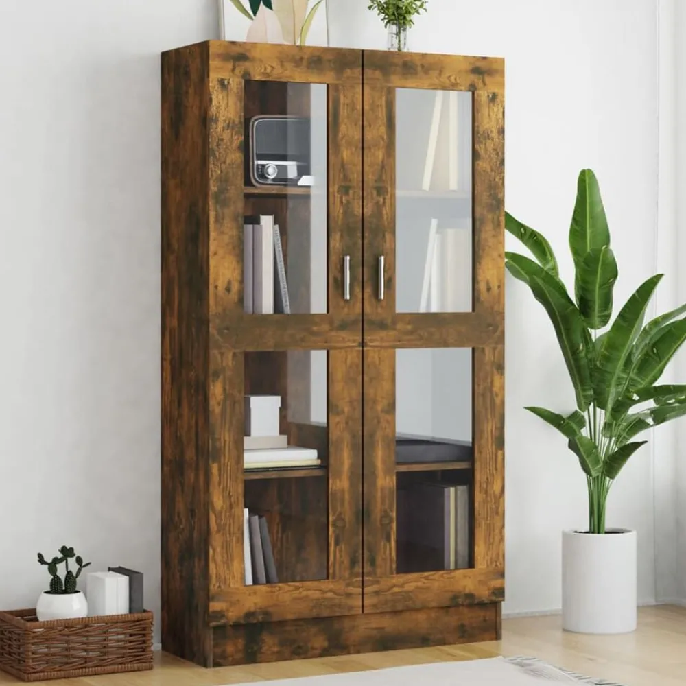 Vitrinekast 82,5x30,5x150 cm bewerkt hout kleurig>vidaXL Best