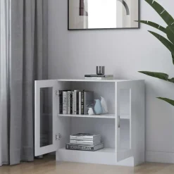 Vitrinekast 82,5x30,5x80 cm bewerkt hout><noscript><img width=