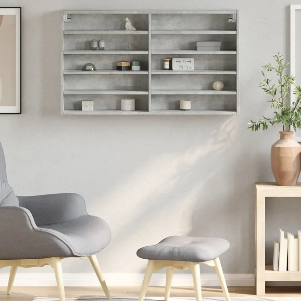Vitrinekast 100x15x58 cm bewerkt hout>vidaXL