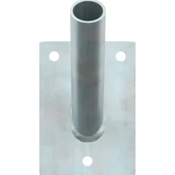 Woon- & Tuinaccessoires*vidaXL Vlaggen Mast Houder Zilver 10,5 x 7,5 x 2,5 cm Staal