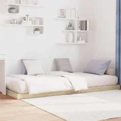 Bedden & Accessoires*vidaXL Vloer bedframe Sonoma 75 x 190 cm Bewerkt hout Sonoma eiken
