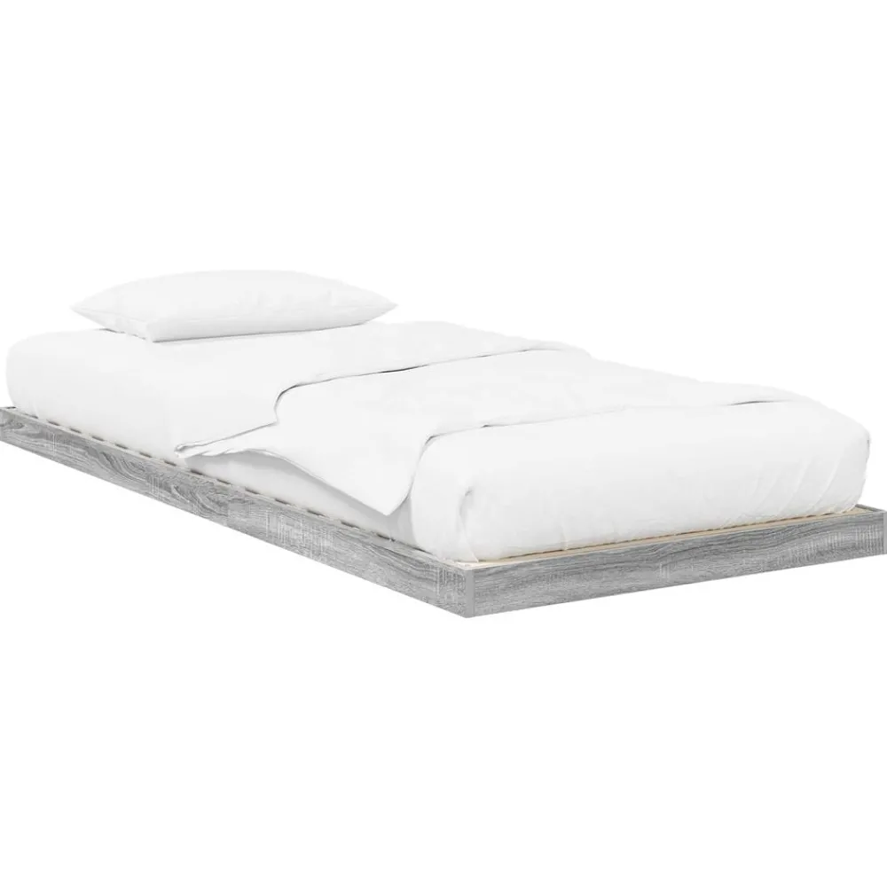 Vloer bedframe Sonoma 75 x 190 cm Bewerkt hout>vidaXL New