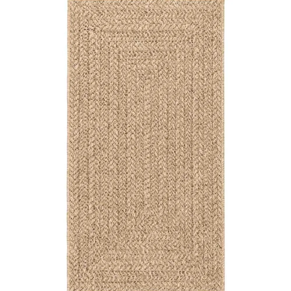 Woon- & Tuinaccessoires*vidaXL Vloerkleed ZIZUR binnen en buiten 80x150 cm jute look Bruin