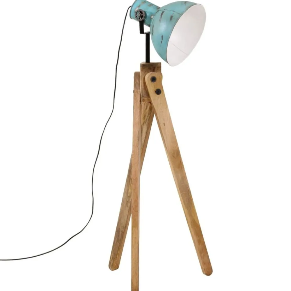 Verlichting*vidaXL Vloerlamp 25 W E27 45x45x120 cm verweerd Blauw