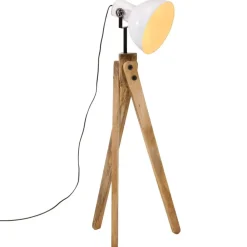 Verlichting*vidaXL Vloerlamp 25 W E27 45x45x120 cm Wit