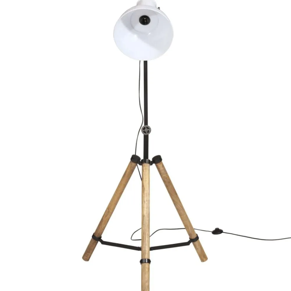 Verlichting*vidaXL Vloerlamp 25 W E27 75x75x90-150 cm Wit