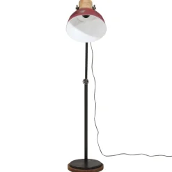 Verlichting*vidaXL Vloerlamp 25 W E27 30x30x100-150 cm verweerd Rood