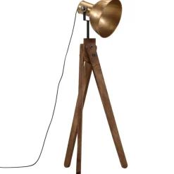 Verlichting*vidaXL Vloerlamp 25 W E27 45x45x120 cm antiek messingkleurig Koper