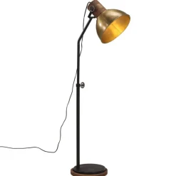 Verlichting*vidaXL Vloerlamp 25 W E27 30x30x100-150 cm antiek messingkleurig Koper