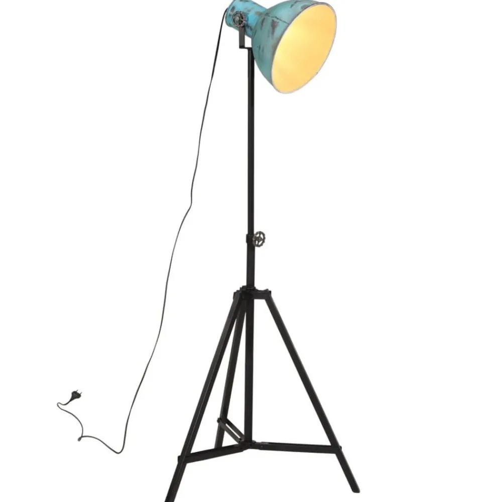 Verlichting*vidaXL Vloerlamp 25 W E27 61x61x90/150 cm verweerd Blauw