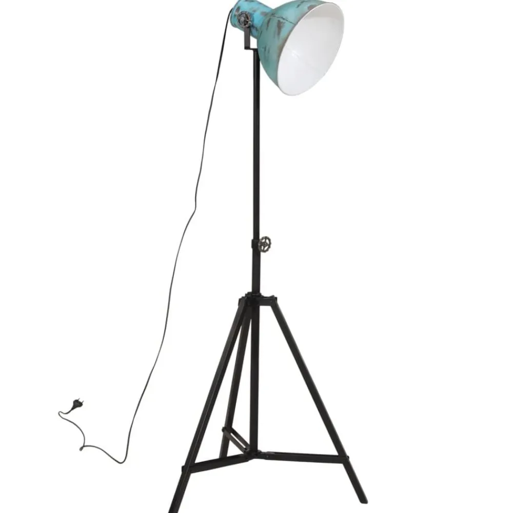 Verlichting*vidaXL Vloerlamp 25 W E27 61x61x90/150 cm verweerd Blauw
