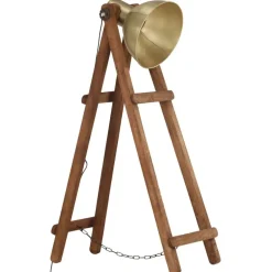 Vloerlamp E27 massief mangohout messingkleurig>vidaXL Best