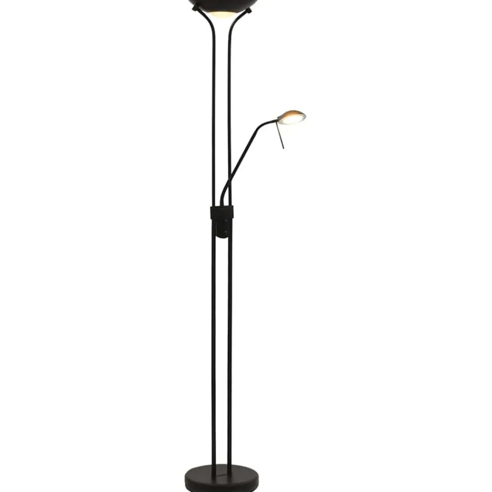 Verlichting*vidaXL Vloerlamp LED dimbaar 23 W Zwart