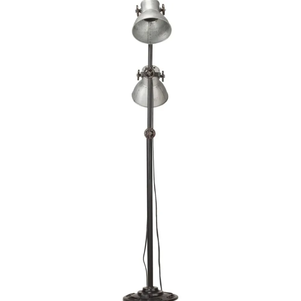 Vloerlamp met 2 lampenkappen E27 gietijzer kleurig>vidaXL Best