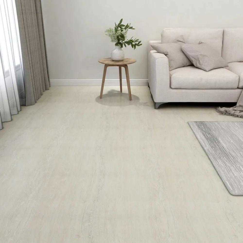 Bouwmaterialen*vidaXL Vloerplanken 55 pcs Crème 5,11 m² PVC