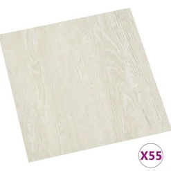 Bouwmaterialen*vidaXL Vloerplanken 55 pcs Crème 5,11 m² PVC