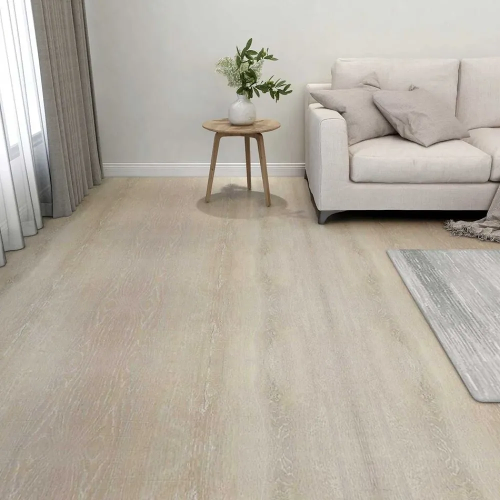 Bouwmaterialen*vidaXL Vloerplanken 55 pcs 5,11 m² PVC Beige