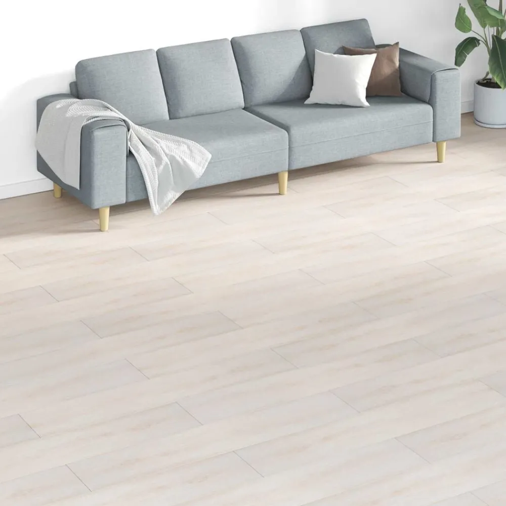 Bouwmaterialen*vidaXL Vloerplanken 18 pcs Wit 5,26 m² PVC Eiken klassiek wit