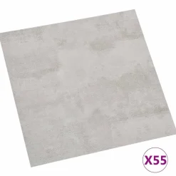 Bouwmaterialen*vidaXL Vloerplanken 55 pcs Lichtgrijs 5,11 m² PVC Grijs en lichtgrijs
