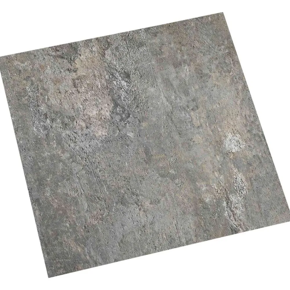 Bouwmaterialen*vidaXL Vloerplanken 55 pcs Grijs 5,11 m² PVC Steen muur
