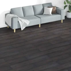 Bouwmaterialen*vidaXL Vloerplanken 18 pcs Donkergrijs 5,26 m² PVC Donkergrijs eiken