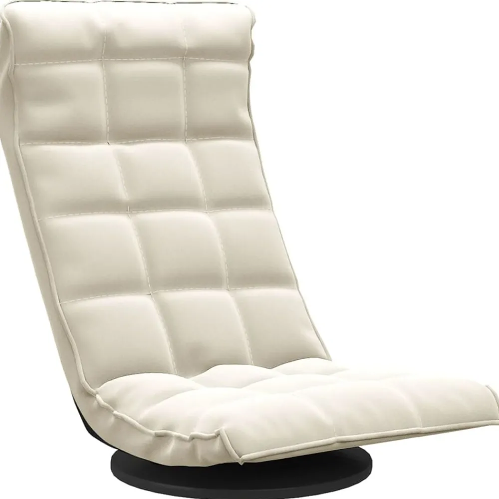 Stoelen*vidaXL Vloerstoel draaibaar fluweel crèmekleurig Crème