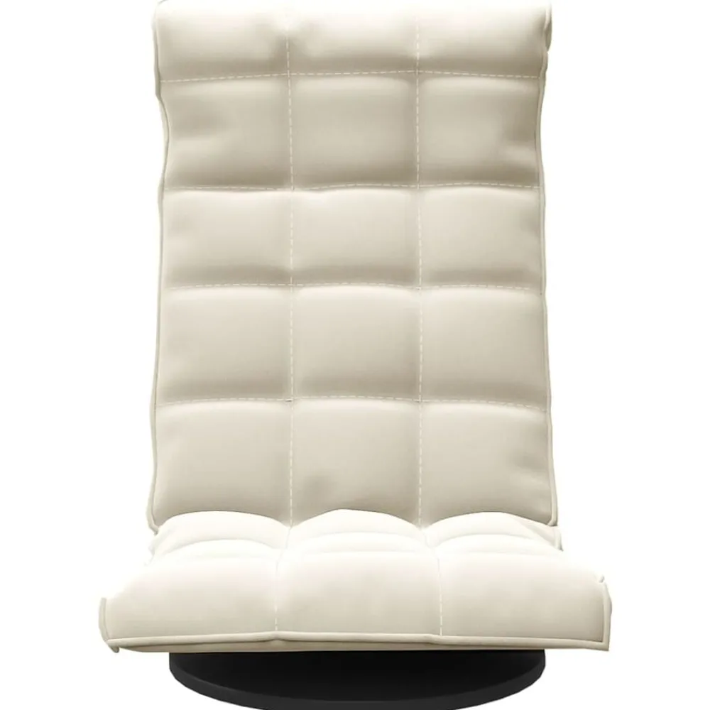 Stoelen*vidaXL Vloerstoel draaibaar fluweel crèmekleurig Crème